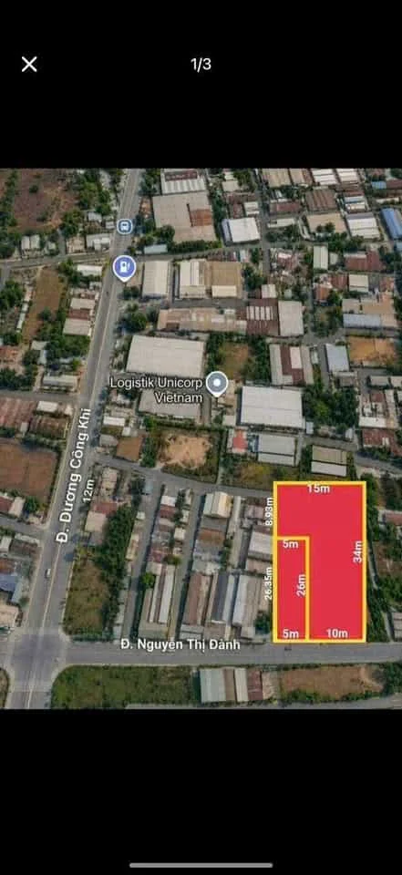 Bán 2 Lô Đất Mặt Tiền Nguyễn Thị Đành, Hóc Môn – 495m2 – Kinh Doanh, Kho Xưởng