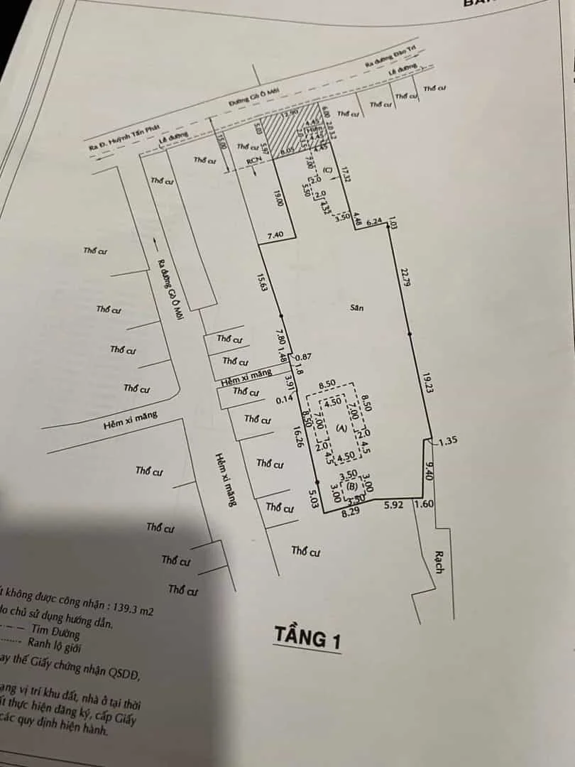 Bán Đất Mặt Tiền Gò Ô Môi Quận 7 – 13x70m – 1000m² Thổ Cư