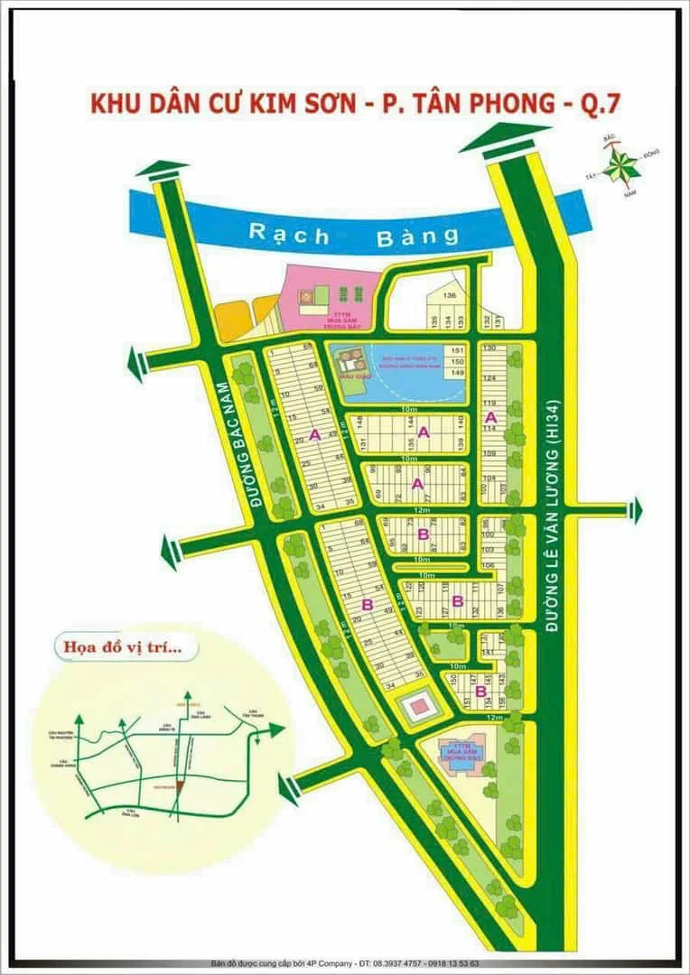 Bán 2 Lô Đất Nền Liền Kề KDC Kim Sơn Quận 7 – 200m2 – SHR