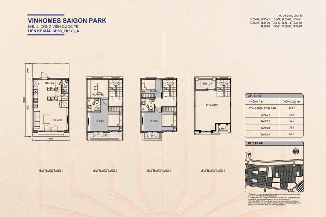 Căn Hộ Vinhomes Saigon Park – 144.2m² – Giá Từ 4.96 Tỷ